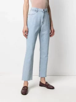 12 STOREEZ Jean Droit à Taille Haute LIGHT BLUE -12 STOREEZ Soldes Magasin 16461140 32179573 600