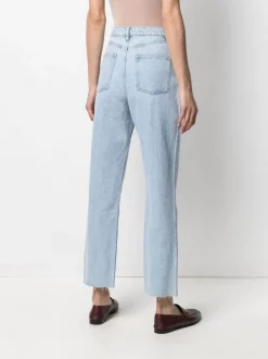 12 STOREEZ Jean Droit à Taille Haute LIGHT BLUE -12 STOREEZ Soldes Magasin 16461140 32179574 600