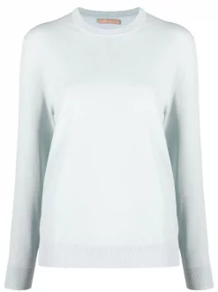 12 STOREEZ Grey Blue Pull En Maille Fine Femme