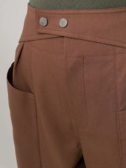 12 STOREEZ Pantalon à Taille Haute DARK BROWN -12 STOREEZ Soldes Magasin 16461147 32191269 600