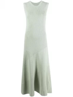 12 STOREEZ Robe En Maille Nervurée Femme