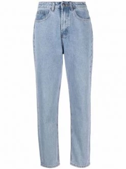 12 STOREEZ Jean Droit à Taille Mi-haute LIGHT BLUE
