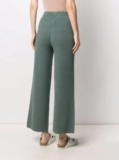 12 STOREEZ Aquamarine Melange Pantalon Ample En Maille Femme -12 STOREEZ Soldes Magasin 16545503 33140712 600