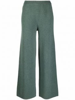 12 STOREEZ Aquamarine Melange Pantalon Ample En Maille Femme