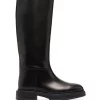 12 STOREEZ BLACK Bottes En Cuir Femme