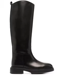 12 STOREEZ BLACK Bottes En Cuir Femme