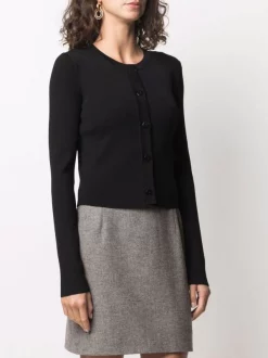 12 STOREEZ BLACK Cardigan à Col Rond Femme -12 STOREEZ Soldes Magasin 16545563 32957364 600