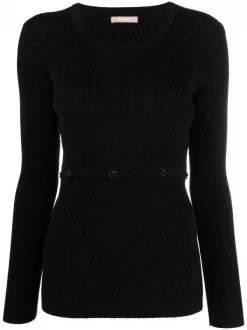 12 STOREEZ BLACK Pull à Coupe Slim Femme