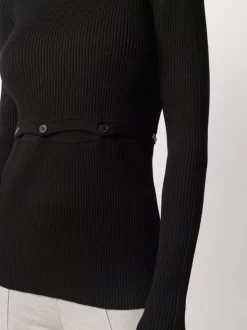 12 STOREEZ BLACK Pull à Coupe Slim Femme -12 STOREEZ Soldes Magasin 16545633 32958286 600