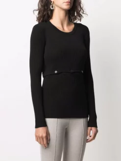 12 STOREEZ BLACK Pull à Coupe Slim Femme -12 STOREEZ Soldes Magasin 16545633 32958287 600