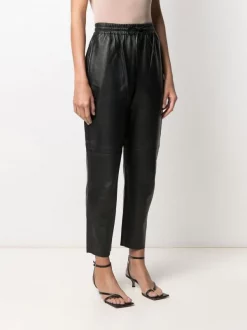 12 STOREEZ Pantalon à Taille Haute à Lien De Resserrage Femme -12 STOREEZ Soldes Magasin 16545634 32788347 600