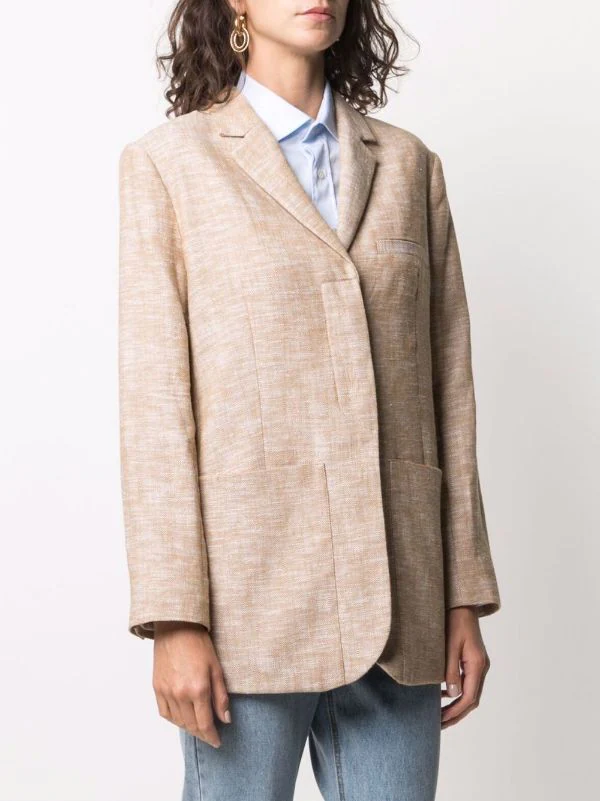 ( Positively Conscious ) 12 STOREEZ Blazer Oversize à Simple Boutonnage Femme 3 ( Positively Conscious ) 12 STOREEZ Blazer Oversize à Simple Boutonnage Femme – Image 3