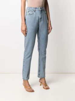 12 STOREEZ Jean Droit à Taille Haute BLUE -12 STOREEZ Soldes Magasin 16546168 32932282 600