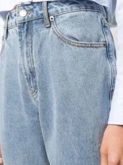 12 STOREEZ Jean Droit à Taille Haute BLUE -12 STOREEZ Soldes Magasin 16546168 32933525 600