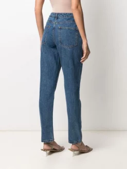 12 STOREEZ DARK BLUE Jean Droit à Taille Haute Femme -12 STOREEZ Soldes Magasin 16546169 32944218 600