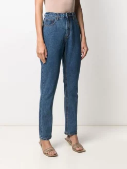 12 STOREEZ DARK BLUE Jean Droit à Taille Haute Femme -12 STOREEZ Soldes Magasin 16546169 32945253 600