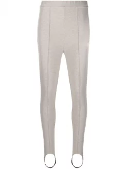 12 STOREEZ LIGHT COFFEE Legging Fuseau à Taille Haute Femme