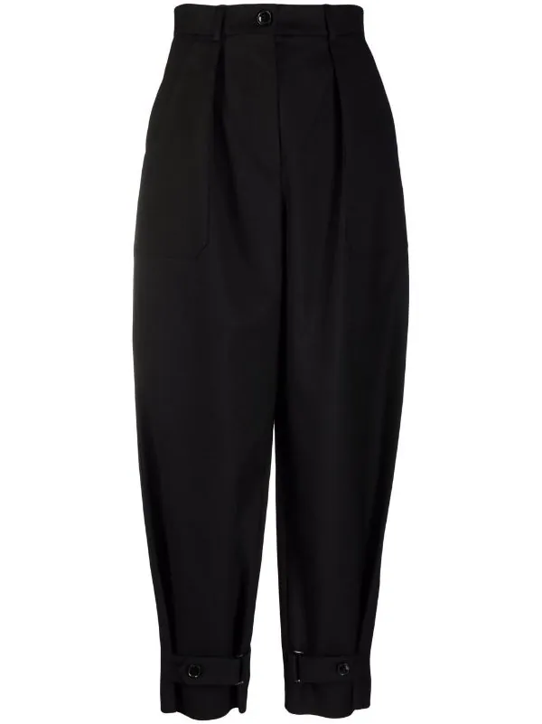 12 STOREEZ Pantalon à Taille Plissée BLACK 1 12 STOREEZ Pantalon à Taille Plissée BLACK