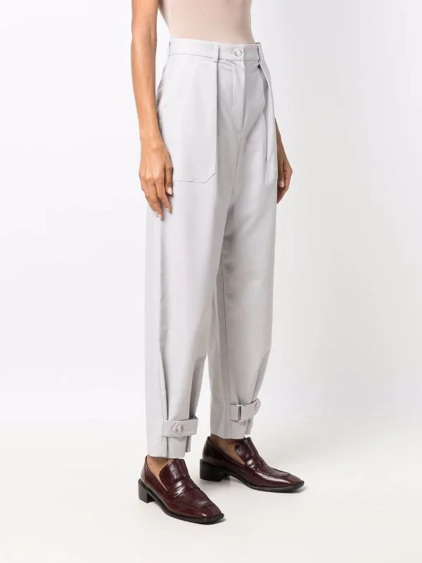 12 STOREEZ Pantalon à Taille Haute Ceinturée Femme 3 12 STOREEZ Pantalon à Taille Haute Ceinturée Femme – Image 3