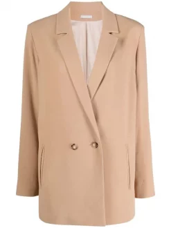 12 STOREEZ Blazer Boutonné LIGHT COFFEE