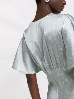 12 STOREEZ Robe Mi-longue En Soie Femme -12 STOREEZ Soldes Magasin 16547056 33129569 600