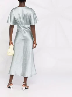 12 STOREEZ Robe Mi-longue En Soie Femme -12 STOREEZ Soldes Magasin 16547056 33129571 600