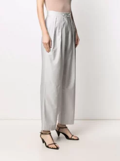 12 STOREEZ Pantalon Droit à Taille Plissée PEARL GREY -12 STOREEZ Soldes Magasin 16547058 33145737 600