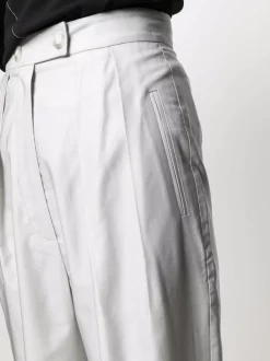 12 STOREEZ Pantalon Droit à Taille Plissée PEARL GREY -12 STOREEZ Soldes Magasin 16547058 33146029 600