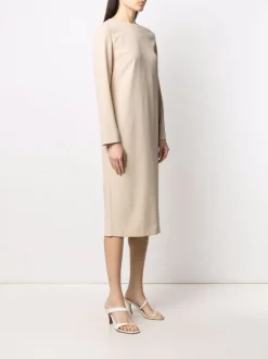 12 STOREEZ Robe Mi-longue Droite BEIGe -12 STOREEZ Soldes Magasin 16547059 33167442 600