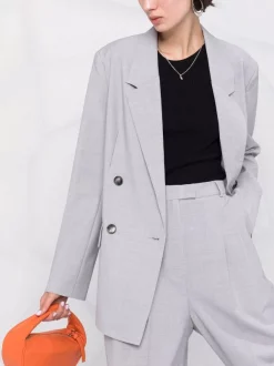 12 STOREEZ Veste à Boutonnière Croisée Grey Melange -12 STOREEZ Soldes Magasin 16547071 33124909 600