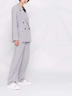 12 STOREEZ Veste à Boutonnière Croisée Grey Melange -12 STOREEZ Soldes Magasin 16547071 33125203 600