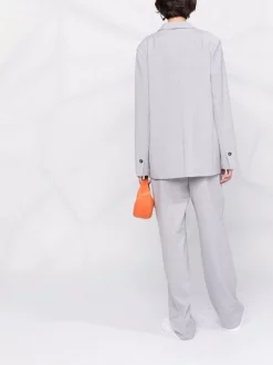 12 STOREEZ Veste à Boutonnière Croisée Grey Melange -12 STOREEZ Soldes Magasin 16547071 33126728 600