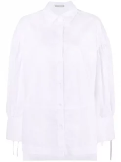12 STOREEZ Chemise à Manchettes Nouées Femme