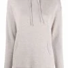 12 STOREEZ Coffee Melange Hoodie à Lien De Resserrage Femme