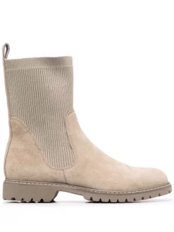 12 STOREEZ LIGHT BEIGE Bottines En Daim Femme