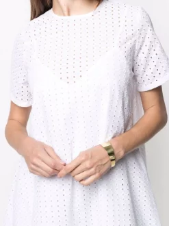 12 STOREEZ WHITE Robe Mi-longue à Design Perforé Femme -12 STOREEZ Soldes Magasin 16560641 33176741 600