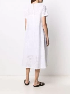 12 STOREEZ WHITE Robe Mi-longue à Design Perforé Femme -12 STOREEZ Soldes Magasin 16560641 33176746 600
