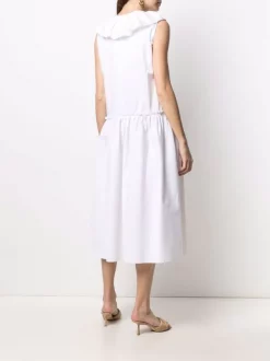 12 STOREEZ WHITE Robe Mi-longue à Volants Femme -12 STOREEZ Soldes Magasin 16560645 33179784 600