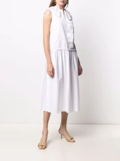 12 STOREEZ WHITE Robe Mi-longue à Volants Femme -12 STOREEZ Soldes Magasin 16560645 33180035 600