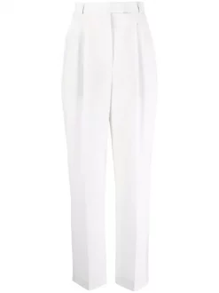 12 STOREEZ LIGHT GREY Pantalon Duo à Pinces Femme