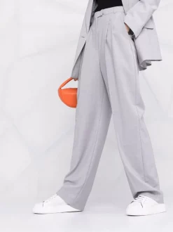 12 STOREEZ Grey Pantalon à Taille Haute Femme -12 STOREEZ Soldes Magasin 16560666 33129501 600