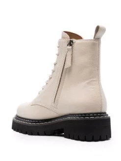 12 STOREEZ LIGHT GREY Bottines En Cuir à Semelle épaisse Femme -12 STOREEZ Soldes Magasin 16638986 33696266 600