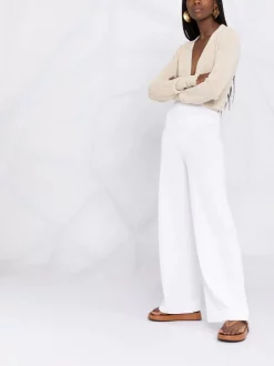 12 STOREEZ Pantalon Ample à Taille Haute IVORY -12 STOREEZ Soldes Magasin 16639963 33735900 600