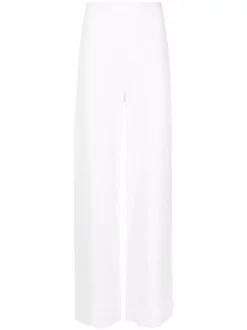 12 STOREEZ Soldes Magasin 25 12 STOREEZ Pantalon Ample à Taille Haute IVORY