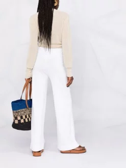 12 STOREEZ Pantalon Ample à Taille Haute IVORY -12 STOREEZ Soldes Magasin 16639963 33737126 600