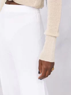 12 STOREEZ Pantalon Ample à Taille Haute IVORY -12 STOREEZ Soldes Magasin 16639963 33737127 600