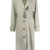 12 STOREEZ LIGHT OLIVE Trench Ceinturé à Boutonnière Femme