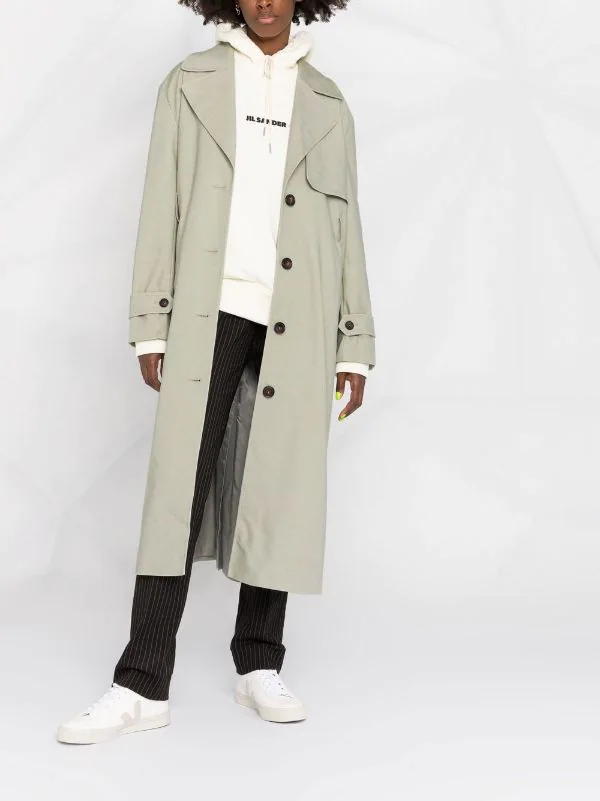 12 STOREEZ LIGHT OLIVE Trench Ceinturé à Boutonnière Femme 2 12 STOREEZ LIGHT OLIVE Trench Ceinturé à Boutonnière Femme – Image 2