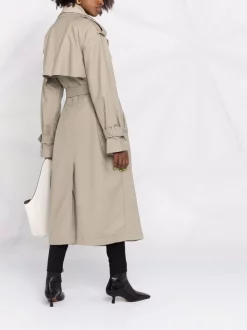 12 STOREEZ OLIVE Trench Bicolore à Design Superposé Femme -12 STOREEZ Soldes Magasin 16641025 33731796 600