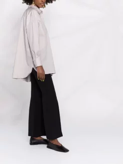 12 STOREEZ Chemise à Ourlet Incurvé BEIGe -12 STOREEZ Soldes Magasin 16641028 33748394 600